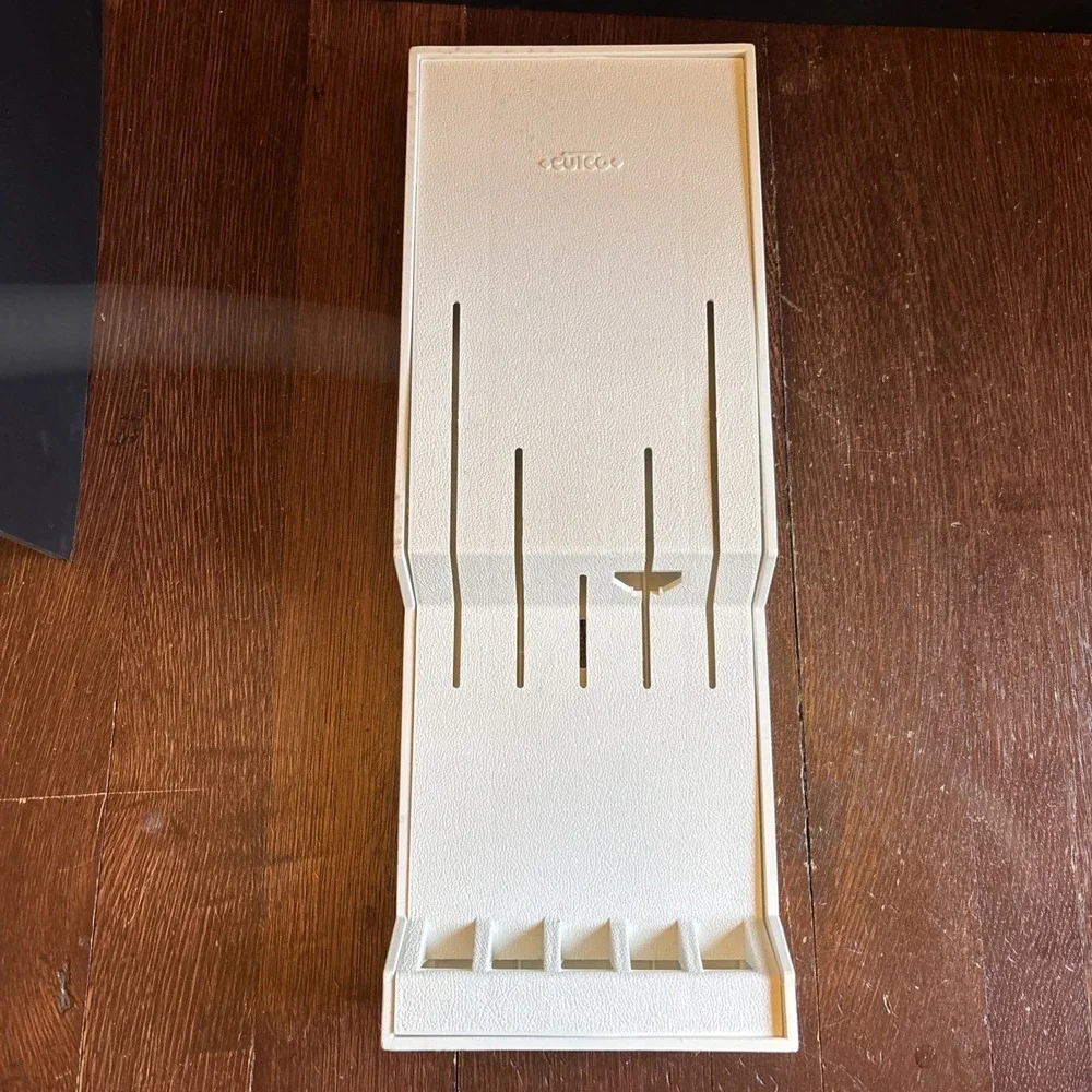 CUTCO Knife Fork Holder 5 Slot #1742 Plastic‎ Tray Drawer Wall Mount, White